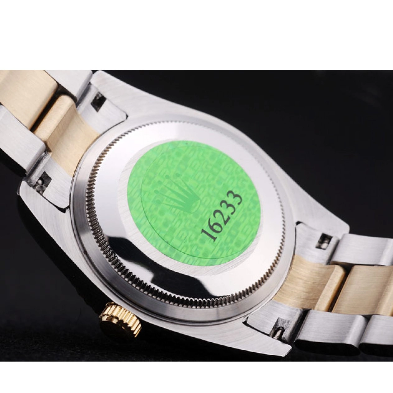 Aaa replica watch Bezel Dial Datejust Rolex Ribbed 7460 Grey 0608